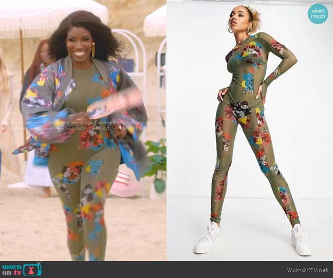 Adidas x Ivy Park Tricot Mesh Catsuit worn by Bozoma Saint John on The Real Housewives of Beverly Hills